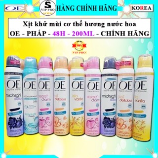 Xịt khử mùi hôi nách và hôi chân chính hãng OE pháp khử mùi toàn thân body giày dép quần áo cho nữ nam hương nước hoa