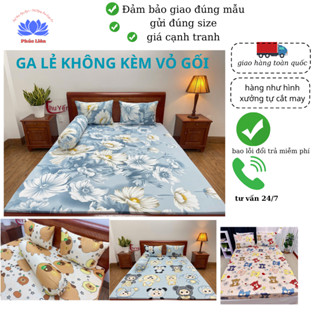 [RẺ VÔ ĐỊCH] Ga lẻ thun lạnh Hàn Quốc in 3D cao cấp đủ size - không áo gối