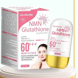  Kem Chống Nắng NMN Glutathione bản hồng SPF 60+++ PA++++ dưỡng sáng da 