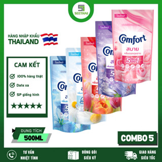 COMBO 5 xả vải COMFORT Thái Lan 500ml đủ mùi hương nước xả vải Thái Lan