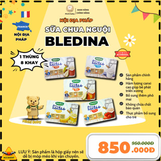 Michibaby- 1 Thùng 8 Lốc- Sữa Chua Bledina Pháp 330g Bổ Sung Vitamin Cho Bé(Vỉ 6 Hộp x 55g)-MC687