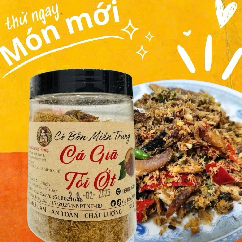CÁ GIẢ TỎI ỚT CÔ 4 MIỀN TRUNG - VỊ MIỀN TRUNG - CHẾ BIẾN TỪ CÁ TƯƠI CẢNG BIỂN TAM QUAN