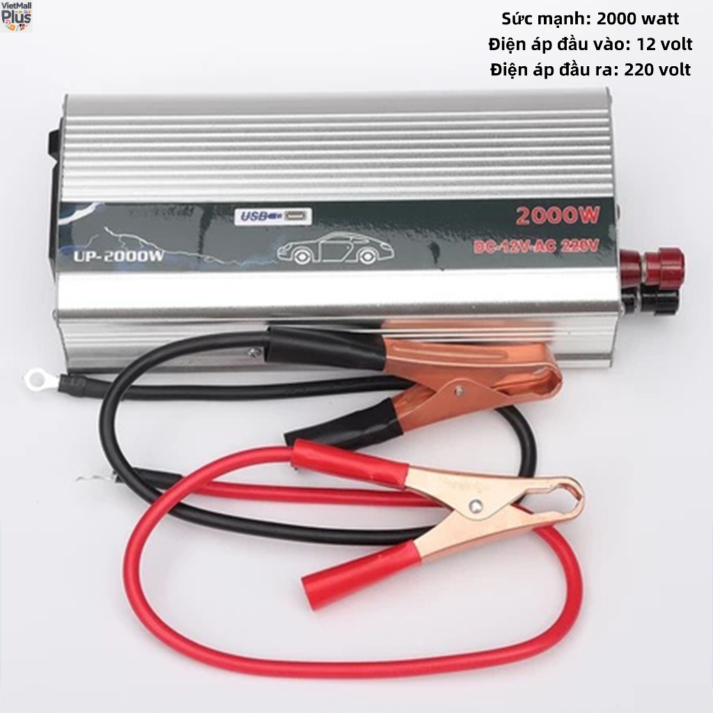 Bộ kích điện 12v lên 220v công suất 2000w