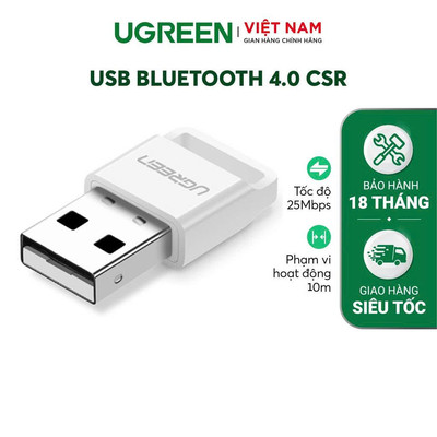 Thiết bị USB thu phát Bluetooth Ugreen cho PC Laptop | Chuẩn 6.0/ 5.4/ 5.3/ 4.0| Bảo hành 18 tháng 1 đổi 1 '