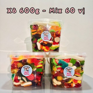 [Xô 600g, 400g] Kẹo Dẻo ChipChip Vị Trái Cây Siêu Ngon, Kẹo ChipChip, Kẹo Dẻo Mix Trái Cây Tuổi Thơ