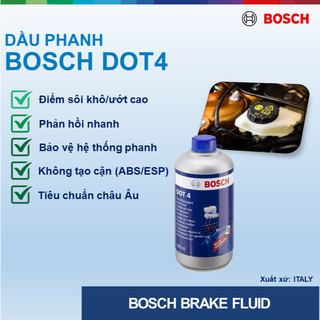 DẦU PHANH BOSCH CAO CẤP DOT4, 500 ML