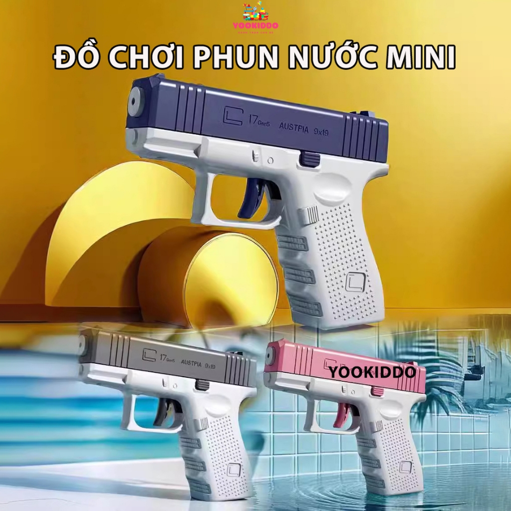 Đồ chơi phun nước cơ tay M1911 mini - Đồ chơi màu hè ngoài trời cho bé vui chơi vận động