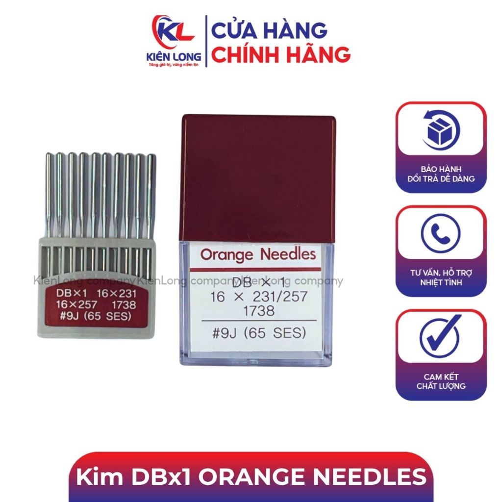 Kim  DBx1 ORANGE NEEDLES HÀN QUỐC dành cho máy may 1 kim công nghiệp cơ và điện tử