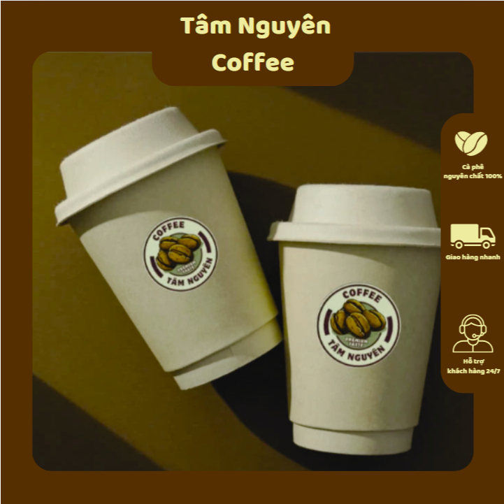 Ly Giấy Kraft Tâm Nguyên Coffee Thân Thiện Môi Trường