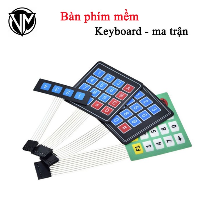Bàn phím dán Keyboard 1x4, 3x4, 4x4 - Ma trận bàn phím