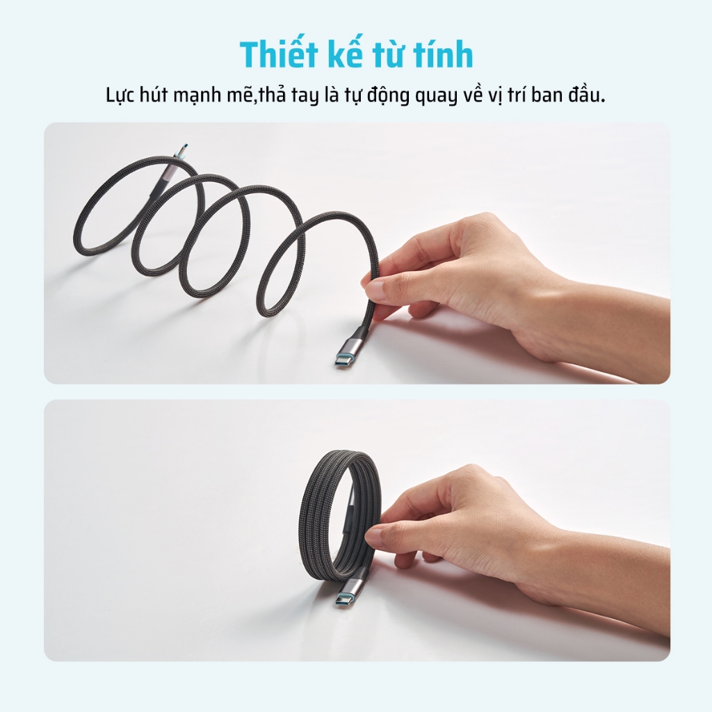 Cáp Sạc Từ Tính CUKTECH 240W C-C | Hỗ Trợ Sạc, Truyền Tệp Nhanh |  Bảo Hành 18 Tháng CMC610 CMC615 | BigBuy360 - bigbuy360.vn