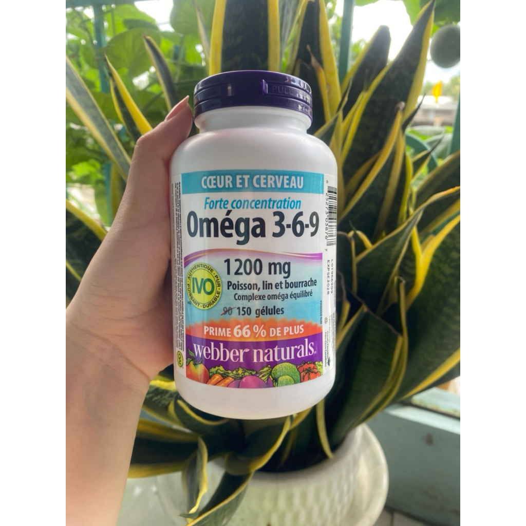 Omega 3-6-9 Webber Naturals 150 viên Hàng Canada