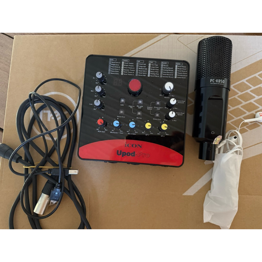 con bo sound card thu âm icon pro mic k850