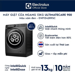  Free giao lắp - Máy giặt cửa ngang Electrolux  UltimateCare 900 13kg - Xám đen EWF1342R9SC - Lồng giặt Caredrum 