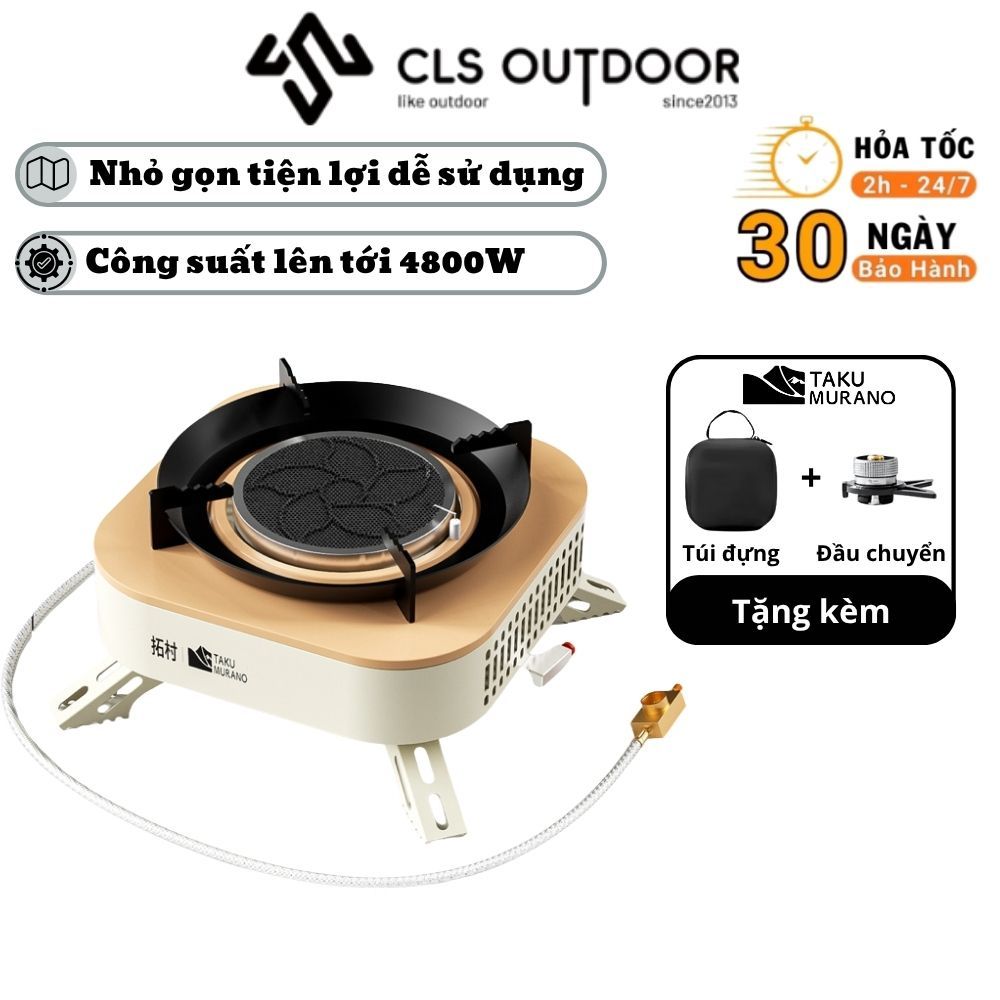 Bếp Gas Camping Mini Cao Cấp. Bếp Gas Công Suất Mạnh Gấp Gọn Tiện Lợi Takumurano Chính Hãng