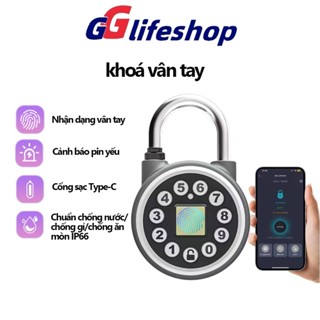  Ổ khoá vân tay nhận dạng Màn hình cảm ứng Thiết kế chống nước Tủ khóa ứng dụng thông minh Ổ khóa bảo mật chống trộm 