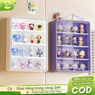 Trove Hộp gắn tường Kệ Tủ Acrylic Chống Bụi Hộp lưu trữ Mô hình nhân vật Trong Suốt Hộp Trưng Bày