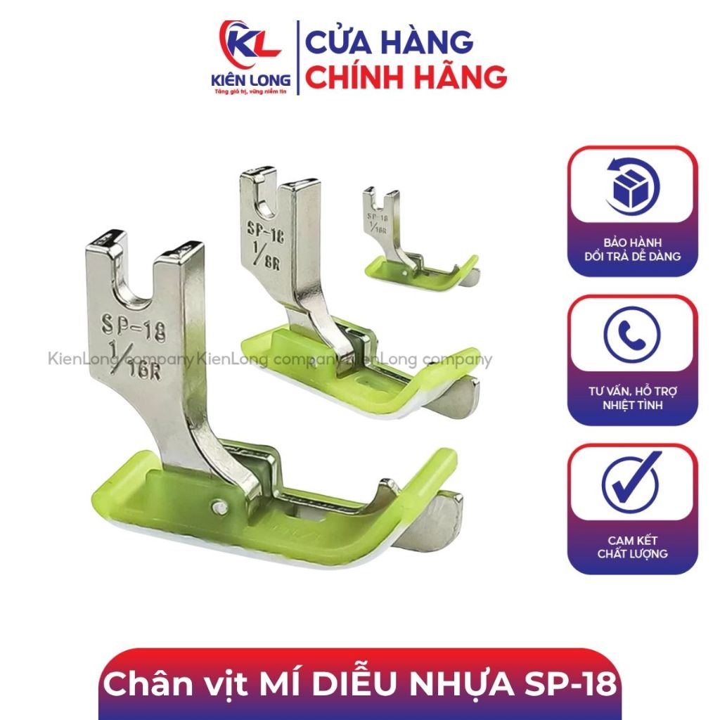 Chân vịt MÍ DIỄU NHỰA SP-18 LÁ Chắn PHẢI, TRÁI (combo 2 cái) máy may 1 kim, căn lề giúp đường may thẳng