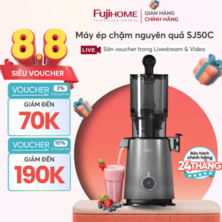Máy ép trái cây nguyên quả FUJIHOME SJ50C Nhập Khẩu, Máy ép chậm thiết kế thông minh, ép trọn dinh dưỡng