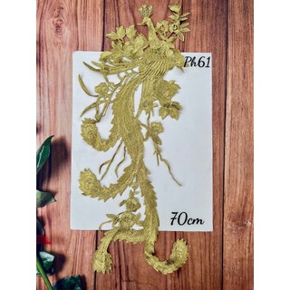 ren thêu phụng hoàng đỏ cao cấp