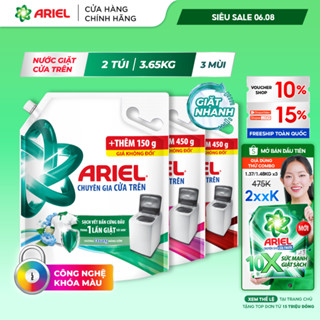 [V] - Combo 2 Nước Giặt ARIEL Chuyên Gia Cửa Trên Ngăn Lem Màu Nhiều Mùi Hương Túi 3.2KG/ 3.5KG