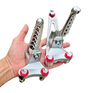 Combo bộ gác chân sau RAIDER - SATRIA kèm pas treo pô 8li tặng ốc chốt xỏ thái và long đền đỏ