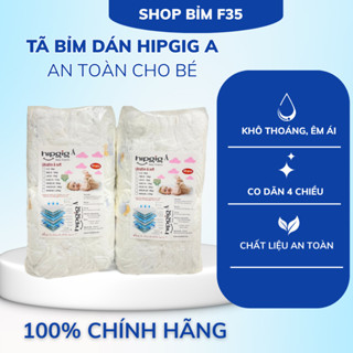 Bỉm dán hipgig A 100 miếng cho bé đủ sz s đến xxl hàng mềm mỏng hút 500ml nước