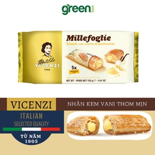  Bánh ngàn lớp Minisnack nhân kem bánh ngọt 40% Matilde Vicenzi xuất xứ Ý gói 125g 