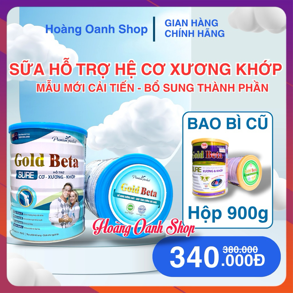  Sữa Gold Beta Sure 900g - Sữa người già Ngăn ngừa Loãng Xương 