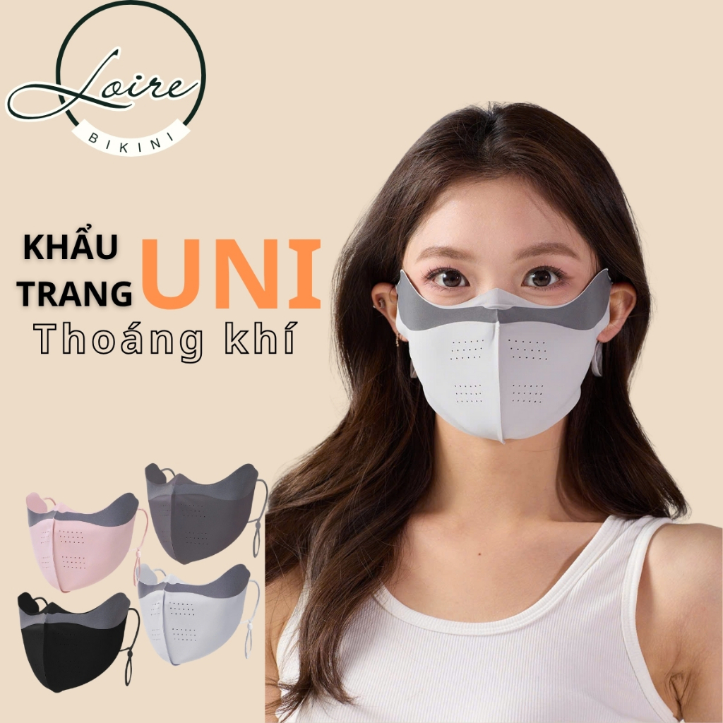 Khẩu trang Làm Mát Chống Nắng UPF 50+, Có lỗ thông hơi dễ thở, thoáng khí kt9 { N305 }