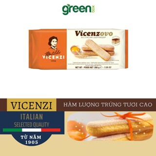  Bánh Ladyfingers Vicenzovo truyền thống chứa 26% hàm lượng trứng tươi Vicenzi xuất xứ Ý gói 200g 