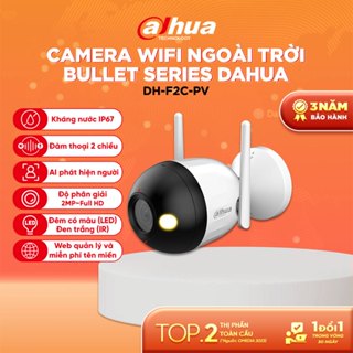  Camera Wifi Ngoài Trời Dahua Bullet C1 2MP 4MP  Chống nước IP67 Cảnh báo đèn chớp âm thanh   F2C F4C 