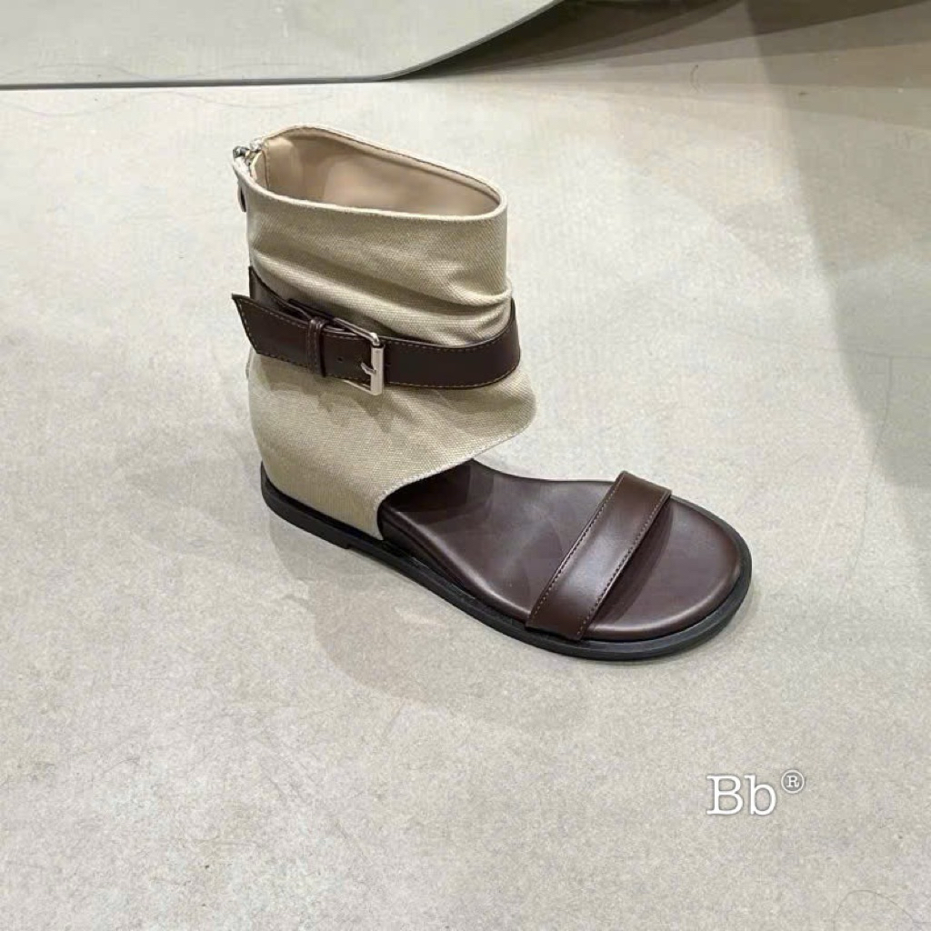 Boot mùa hè hở mũi gắn đai MIJILI