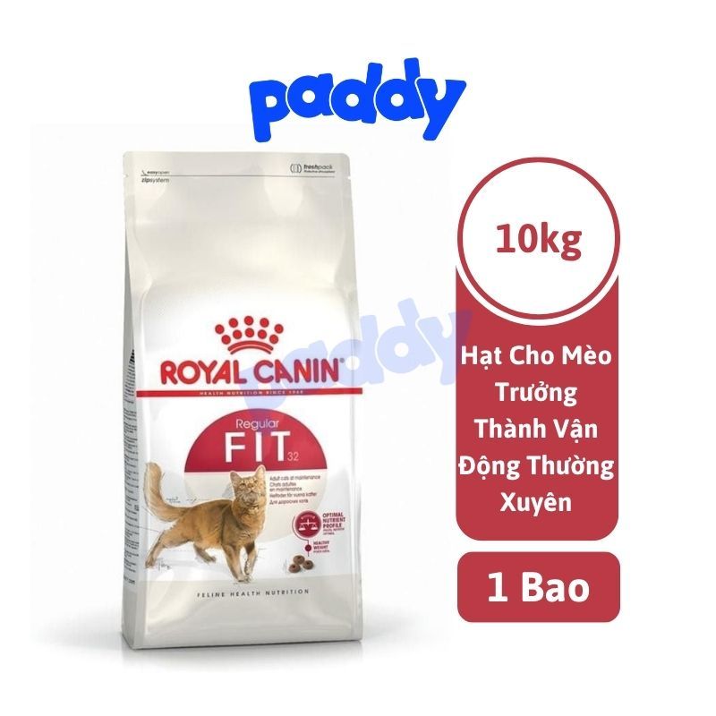 [10kg-15kg] Hạt Cho Mèo Trưởng Thành Vận Động Thường Xuyên Royal Canin Fit 32