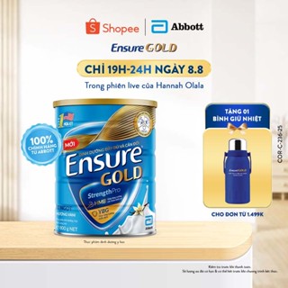 [KOL LIVE] Sữa bột Ensure Gold Abbott ít ngọt (HMB) 800g