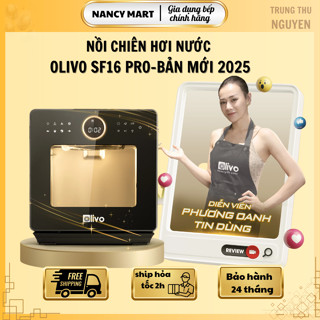 [Chính hãng] Nồi chiên hơi nước Olivo SF16 pro,mới 2025,70 chức năng,công suất 2800w,thể tích 16L