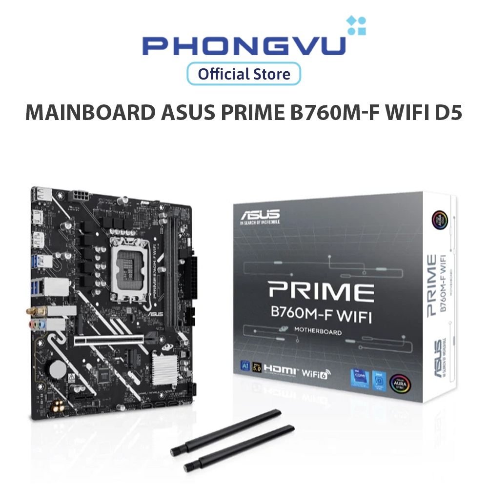 Mainboard Asus PRIME B760M-F WIFI DDR5 - Bảo hành 36 tháng