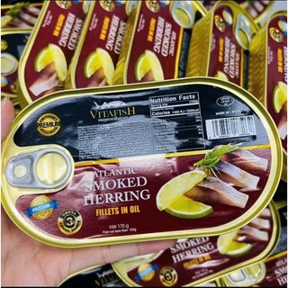 Cá trích ngâm dầu 170g vitafish nhập khẩu Nga