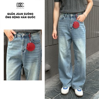  Quần jean nam hàn quốc Độc menswear ống suông phủ giày vải jean cao cấp - Q700 