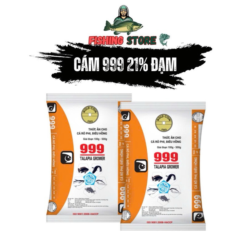 [2KG] Cám đen 999 21% đạm chuyên dùng câu cá chép , rô phi,.. (có xay nhuyễn)