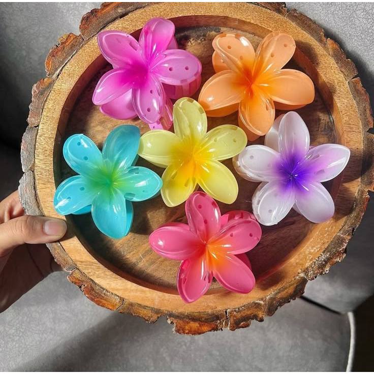 Phụ kiện dây, kẹp cột tóc Hoa sứ original kẹp hoa sứ 1k