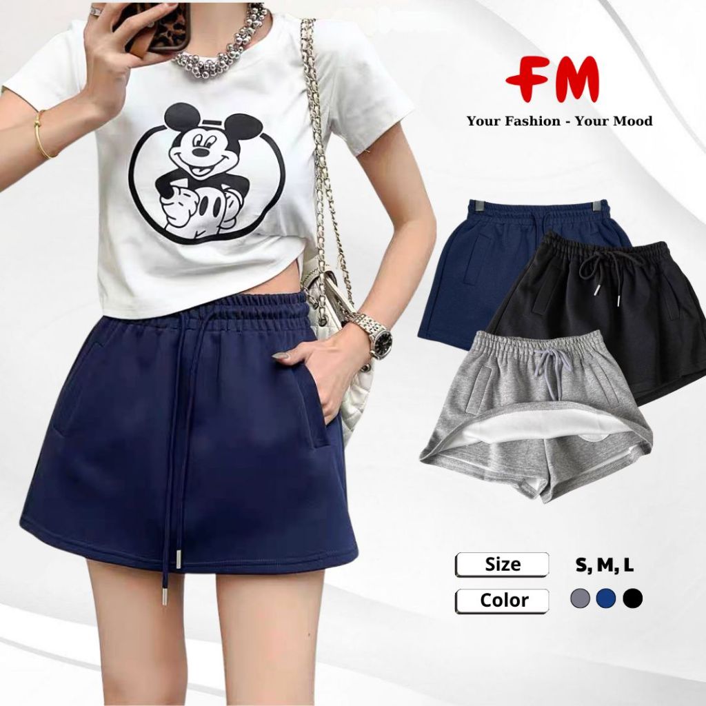 Chân Váy Chữ A Nữ FMSTYLE Túi Kiểu Lưng Thun Dây Rút mang năng động thoải mái dễ phối đồ 25051081