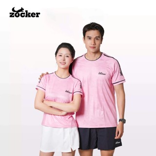 [mua 2 giảm 5%] Áo Thi Đấu Pickleball Zocker JAC01 Nam/Nữ - Cổ Tròn - Hồng