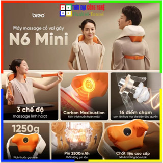 Máy Massage Cổ Vai Gáy BREO N6 MINI - Xông Nóng Huyệt Đạo - Xoa Bóp Cơ. Bảo hành 12 tháng, 1 đổi 1 30 ngày.