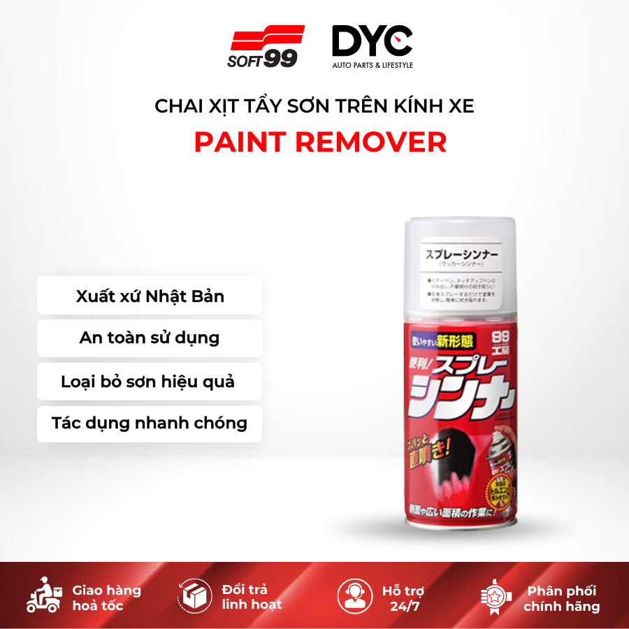 Chai Xịt Tẩy Sơn Trên Kính Xe Paint Remover