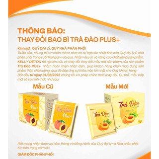 Trà Đào Plus+ (1 Hộp 15 Gói Mẫu Mới)