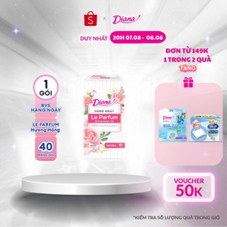 [MỚI RA MẮT] Băng vệ sinh Diana hằng ngày Le Parfum hương mộc hồng Anh Quốc quyến rũ 40 miếng
