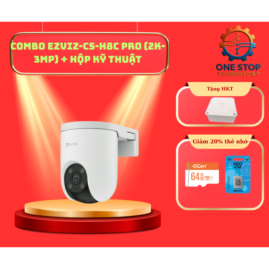 Camera Wifi Ezviz H8C PRO 3MP/5MP Xoay 360 Độ, Khay Sim 4G, Theo Dõi Chuyển Động, Đàm Thoại 2 Chiều