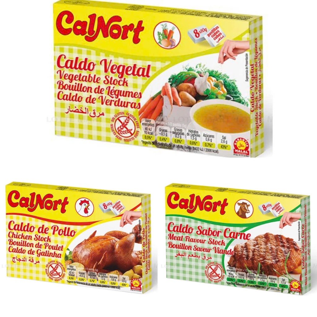 Bột Nêm Calnort Chay Dạng Viên Vị Gà,Vị Bò,Vị Rau Củ Không Gluten 80G