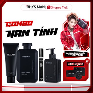 Combo Sữa tắm gội nam 3in1 350ml & Sữa rửa mặt nam 100ml & Dung dịch vệ sinh 120ml & Nước hoa nam 10ml RHYS MAN